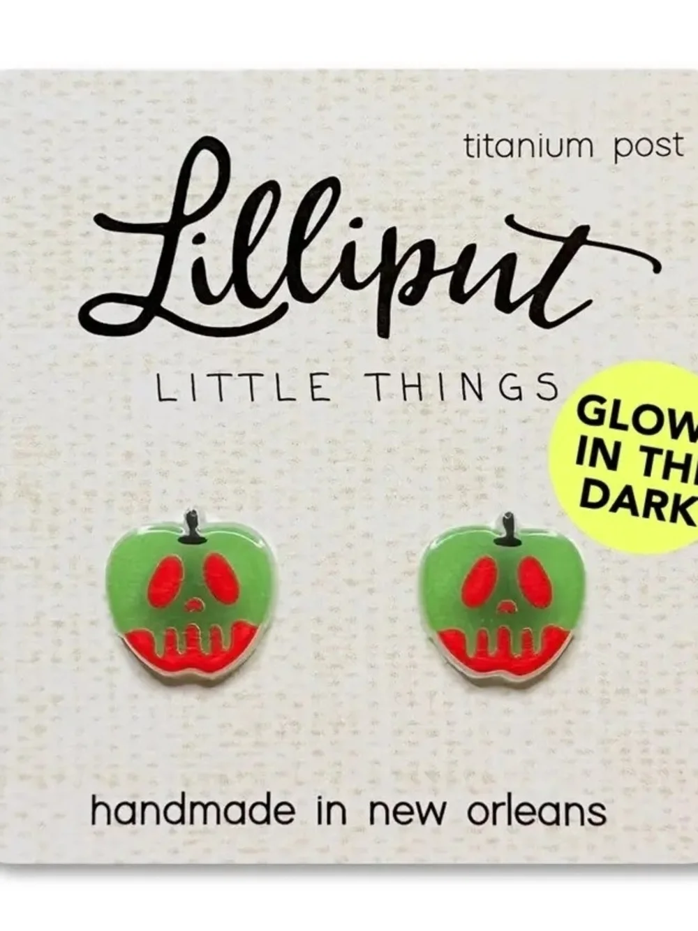 Poison Apple Earrings Glow In The Dark // Halloween Earrings
